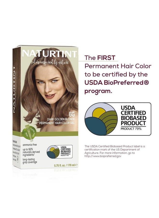 NATURTINT Permanent Hair Color 6G Dark Golden Blonde (Pack Of 6) Ammonia Free Vegan Cruelty Free Up To 100% Gray Coverage Long Lasting Results (Packaging May Vary)  - Image 5