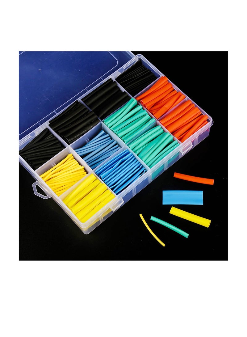 ECVV ECVV 580Pcs Premium Heat Shrink Tubing Set - 6 Colors, 11 Sizes - Assorted Sleeving Tube Wrap Cable Wire Kit for DIY Projects - Image 2
