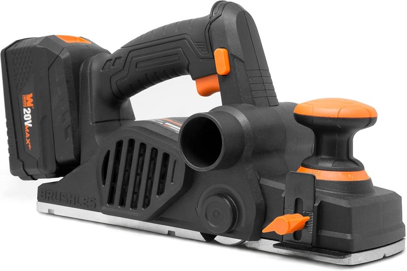 Wen Cordless Planer, Brushless with 3-1/4-Inch Blade, 20V Max 4.0 Ah Lithium-Ion Battery and Charger (20653) - Image 3