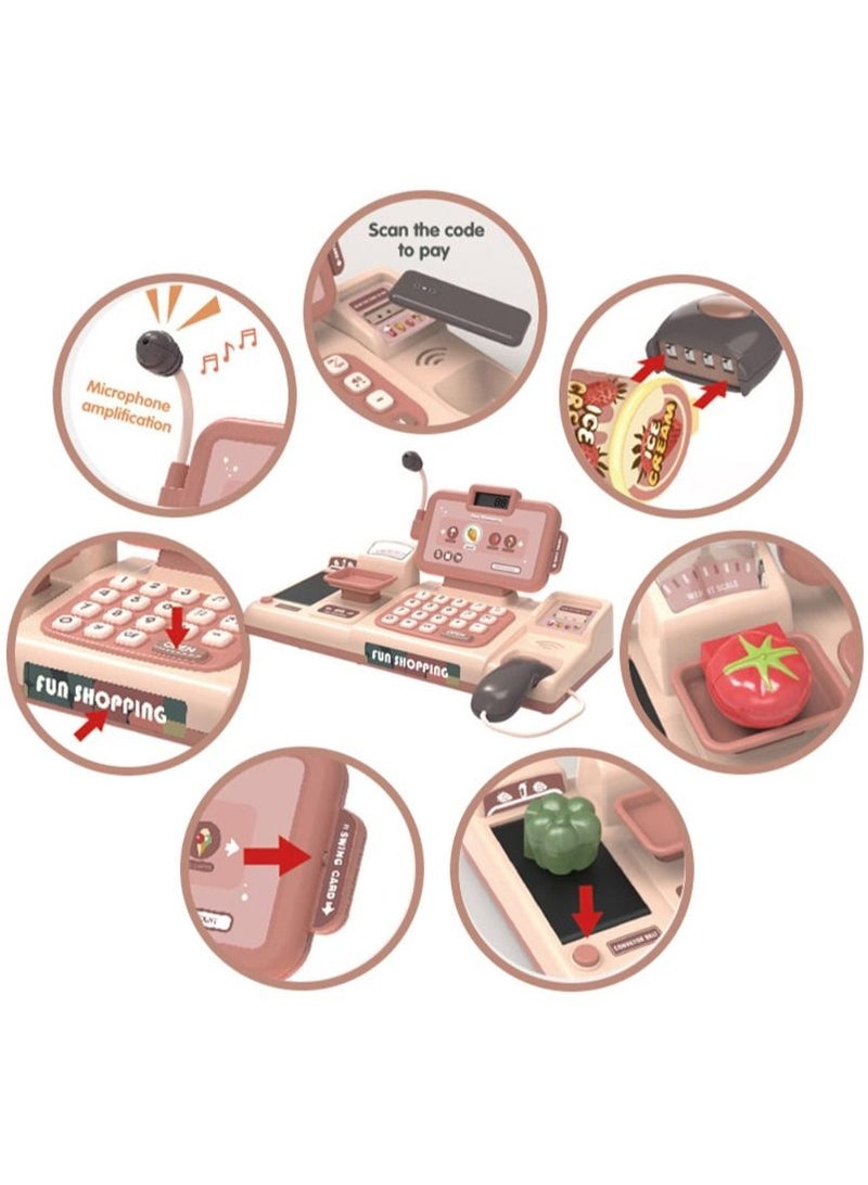 أكاليكس لعب سوبر ماركت تسجيل النقدية أمين الصندوق لعب للأطفال - Image 3
