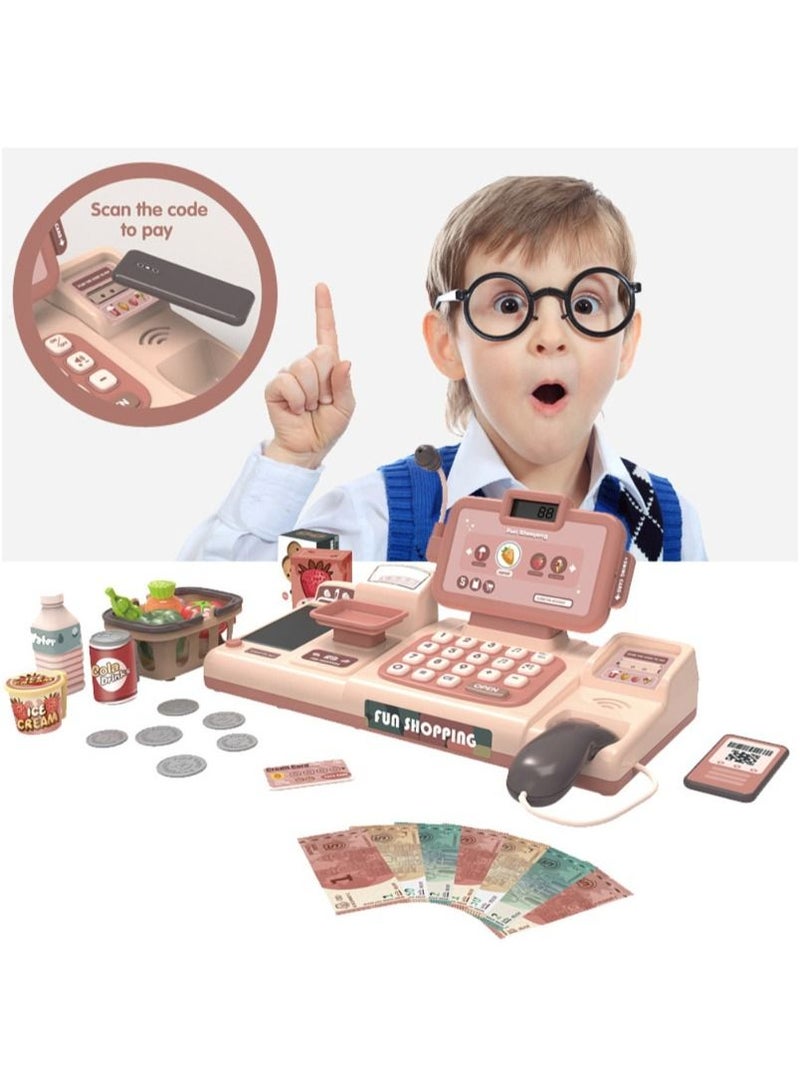 أكاليكس لعب سوبر ماركت تسجيل النقدية أمين الصندوق لعب للأطفال - Image 4