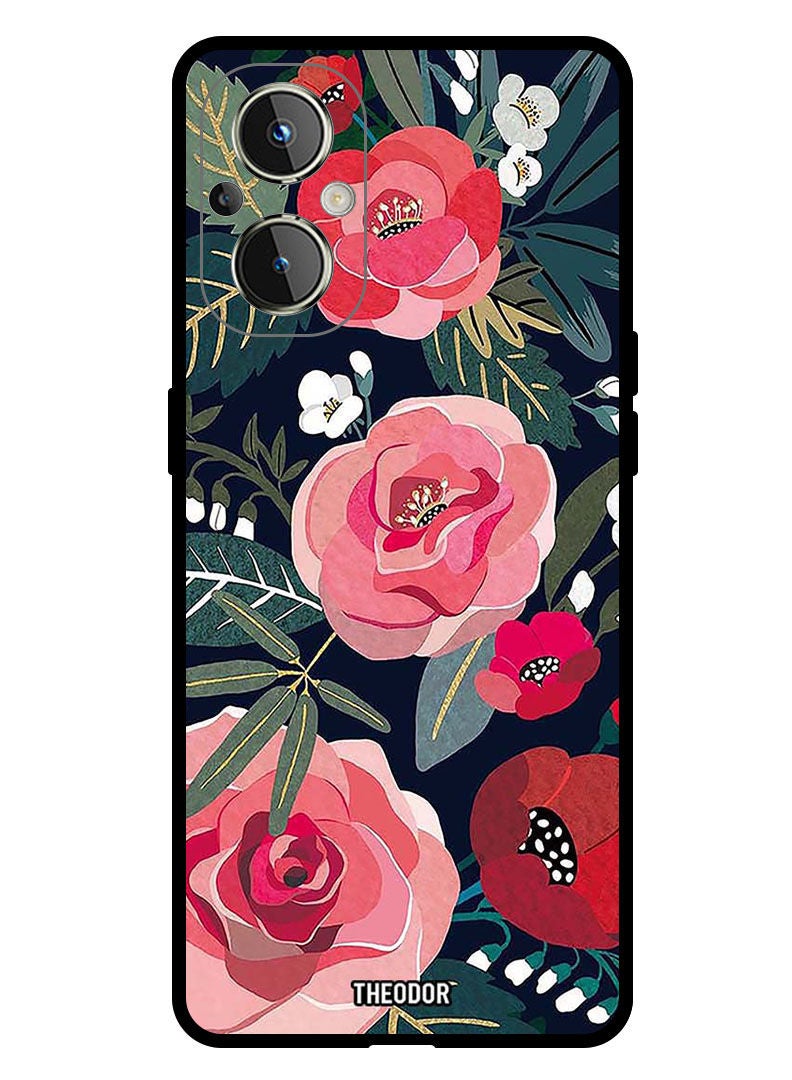 Theodor Protective Case Anti Scratch Shock Proof Bumper Cover For Oppo Reno 7 Z 5G Flowers And Leaves - Image 1