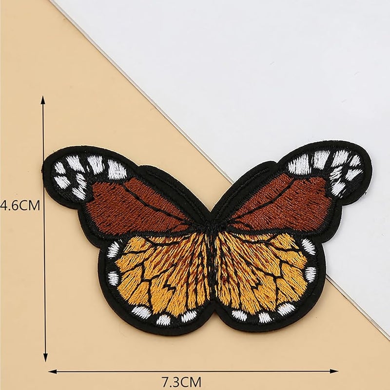 رقعة فراشة كاكي حديدية على 10 قطع تطريز تطبيق لملابس سترات جينز إصلاح - Image 3