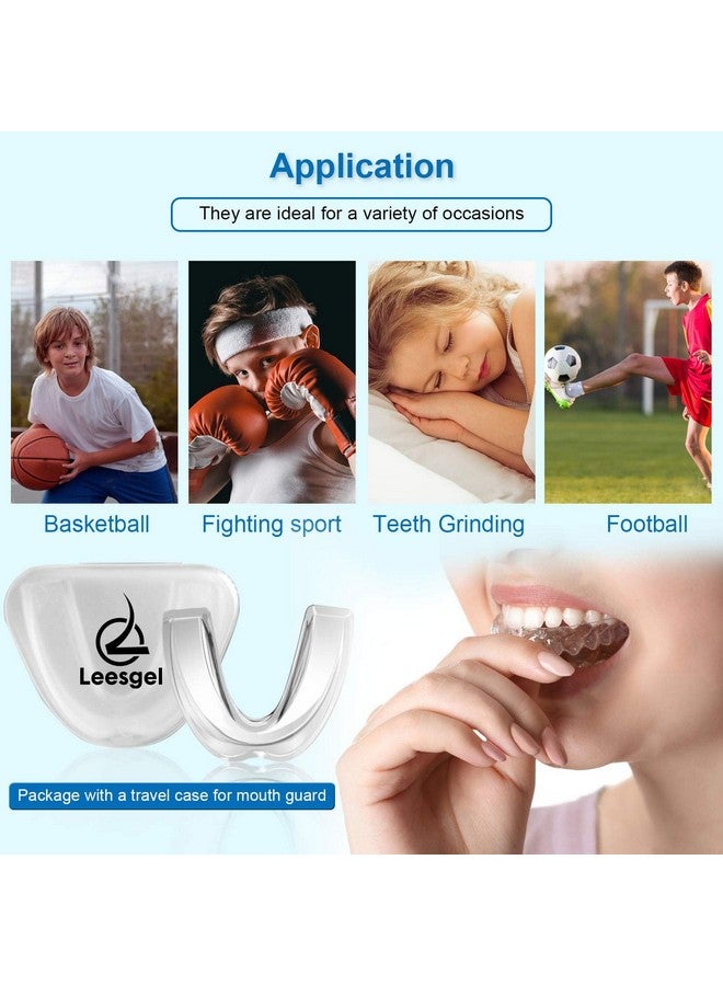ليسجل واقي فم للأطفال من ليزجيل لعلاج صرير الأسنان، واقي فم قابل للتشكيل مخصص لعضّات الأسنان الليلية، صرير الأسنان، الرياضة، صينية تبييض الأسنان (عبوة من 4 قطع) - Image 5