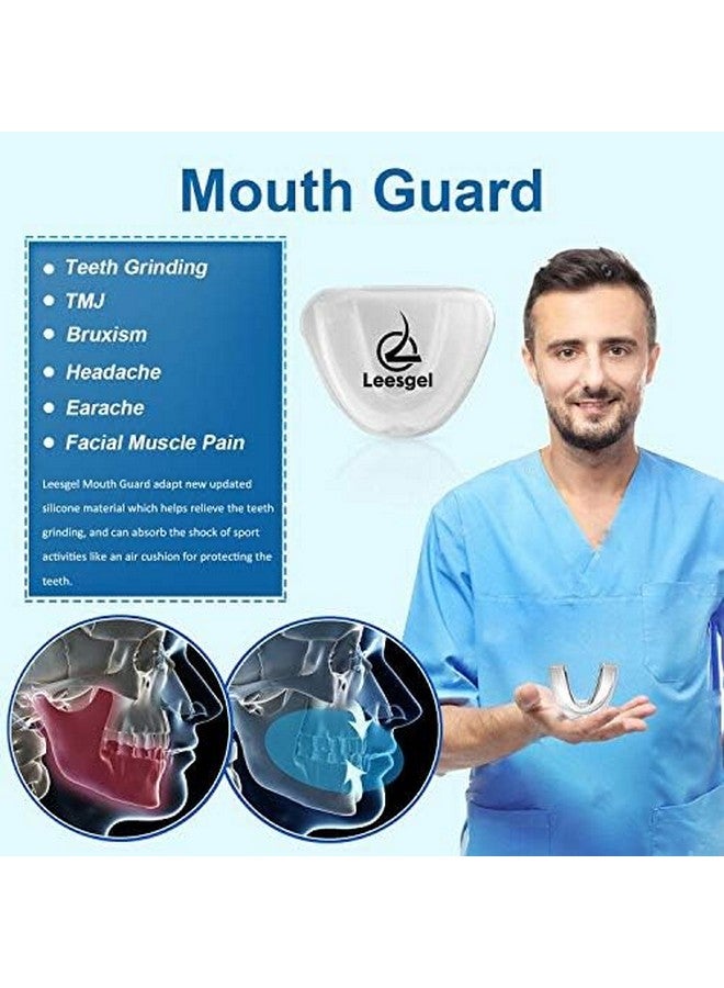 ليسجل واقي فم للأطفال من ليزجيل لعلاج صرير الأسنان، واقي فم قابل للتشكيل مخصص لعضّات الأسنان الليلية، صرير الأسنان، الرياضة، صينية تبييض الأسنان (عبوة من 4 قطع) - Image 2