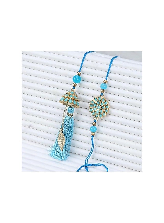 كااميري بازار مجموعة رَخِيَات مِينَاكَارِي بَهَيَا بَهَابِي مع عبوة رولي وتشال - رَخِيَة للأخ، بَهَيَا، بَهَي - لمبا رَخِيَة للبَهَابِي، الأخت - Image 3