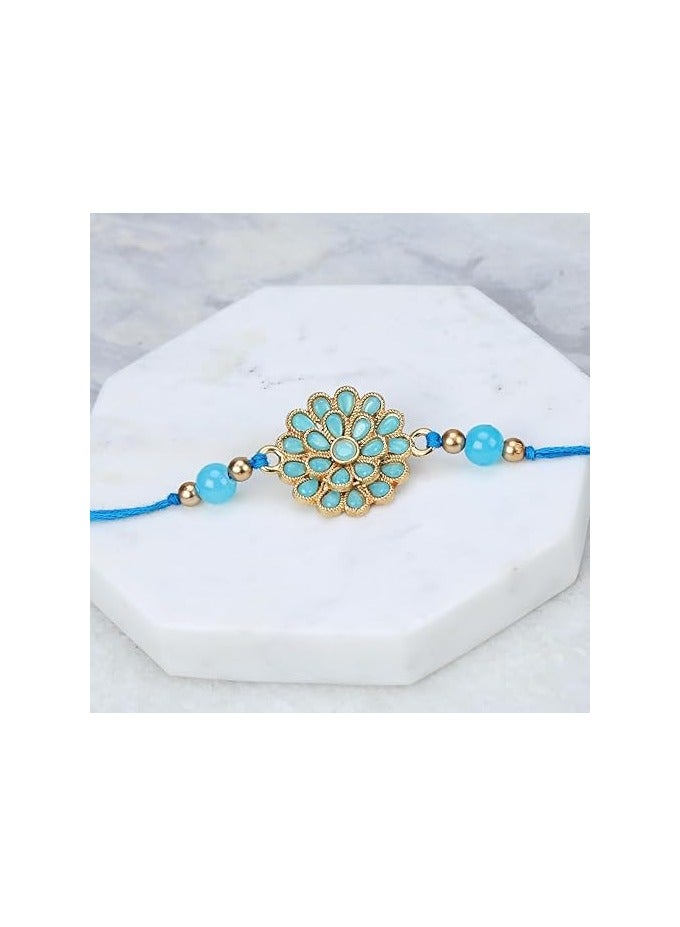 كااميري بازار مجموعة رَخِيَات مِينَاكَارِي بَهَيَا بَهَابِي مع عبوة رولي وتشال - رَخِيَة للأخ، بَهَيَا، بَهَي - لمبا رَخِيَة للبَهَابِي، الأخت - Image 4