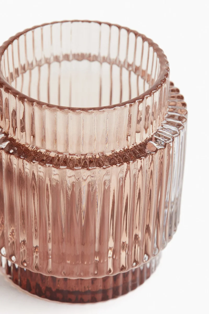 H&M Glass candle holder