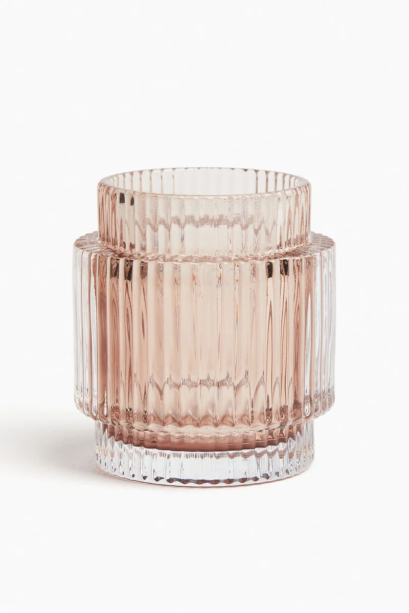 H&M Glass candle holder