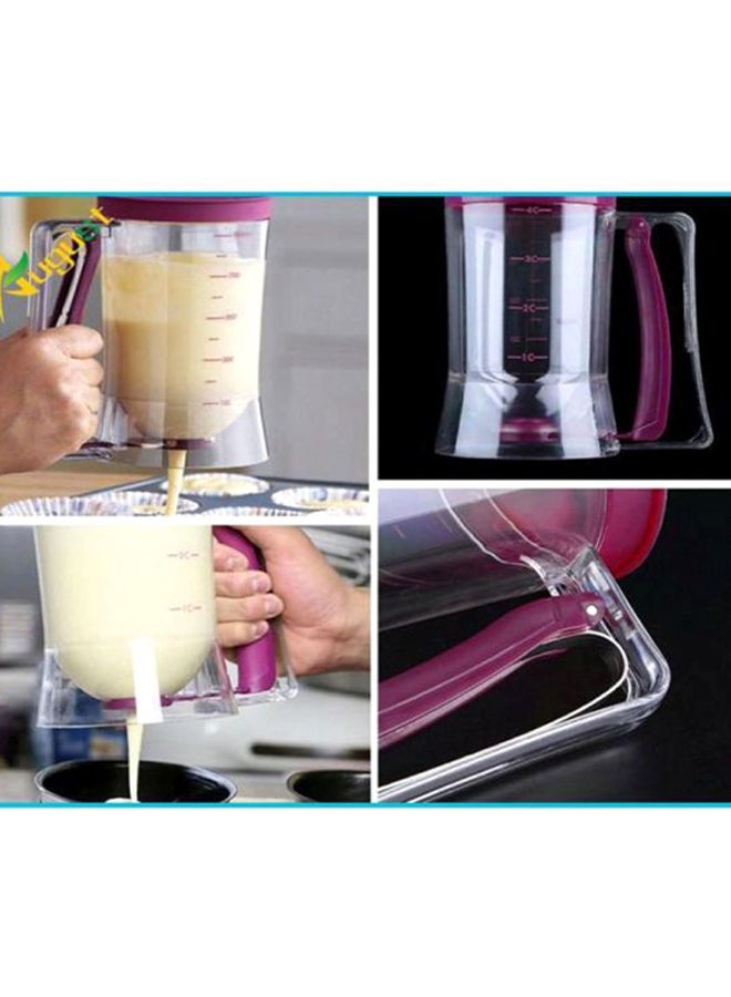 docooler Batter Dispenser Baking Tool Clear/Purple 900ml - Image 4