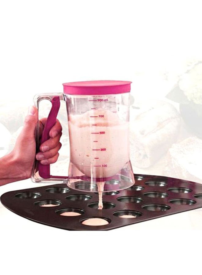 docooler Batter Dispenser Baking Tool Clear/Purple 900ml - Image 3