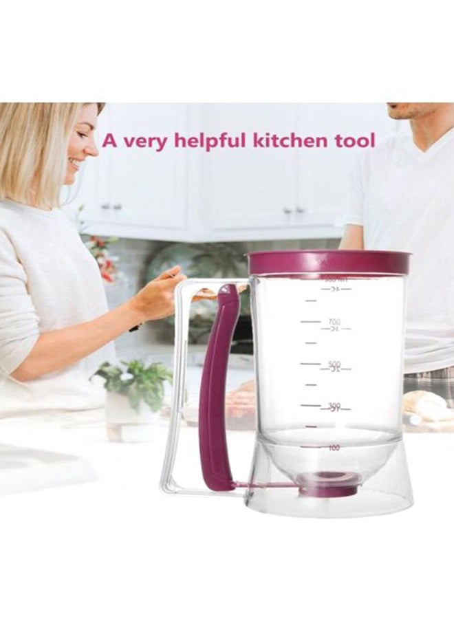 docooler Batter Dispenser Baking Tool Clear/Purple 900ml - Image 2