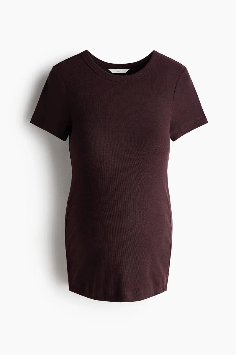 H&M MAMA Ribbed jersey T-shirt