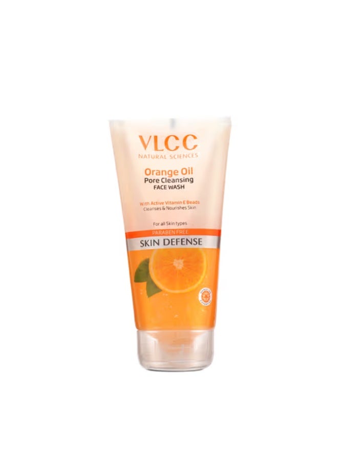 VLCC Tulsi Acne Clear Face Wash orange Oil Pore Cleansing Face Wash - 150Ml X 2 - Anti-Acne Facewash | Oil Control Facewash | Deep Cleansing With VitOramin E Beads - Image 3