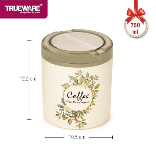 Trueware Lift up ST Container |Set of 2| Olive Green|750 ML|Plastic|Air tight|BPA Free |100% Food Grade |Canister| Jar | Plastic Body | Odour Proof | Kitchen Storage, accesseroies, Jar - Image 3