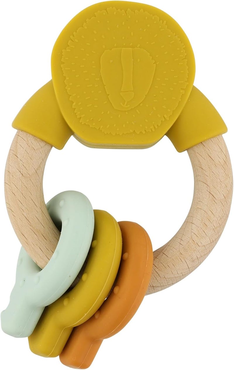 Trixie Wooden Silicone Activity Ring Mr. Lion - Image 1