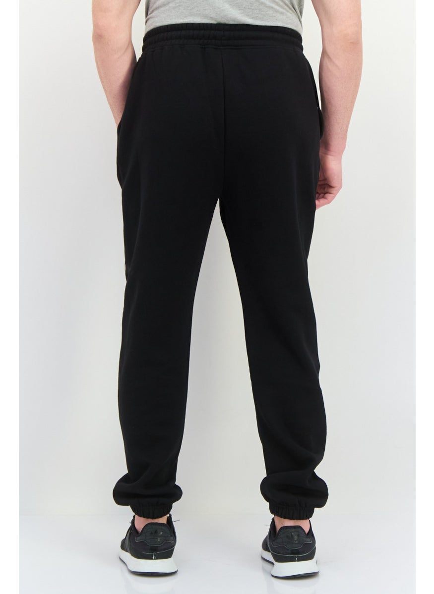 NAUTICA Men Drawstring Side Pocket Jogger Pants, Black  - Image 3
