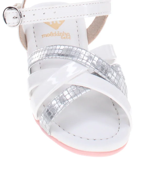 MOLEKINHA Molekinha Infant Girls Sandals With Back Strap White | Made In Brazil