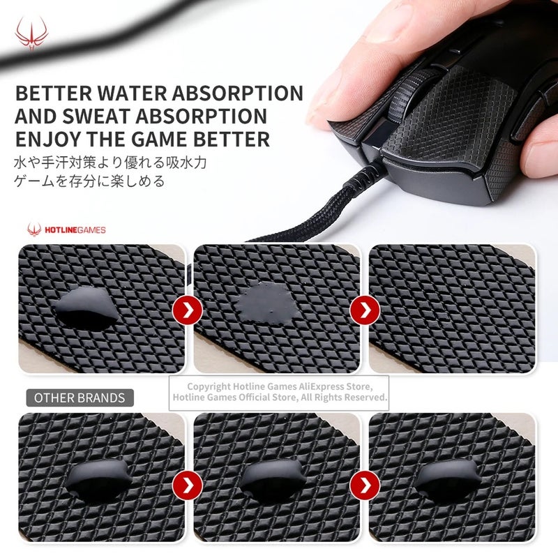 Hotline Games 2.0 Plus Mouse Grip Tape for Logitech G Pro X Superlight 2 Wireless Mouse, Grip Upgrade, Pre Cut, Easy to Apply - Image 4