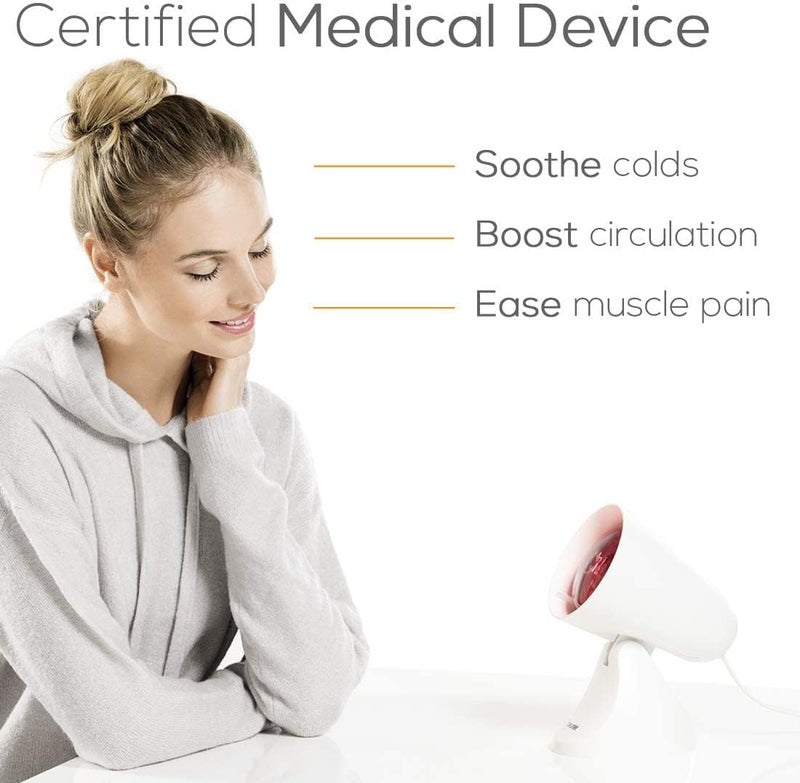 Beurer IL21 Infrared Heat Lamp Warm and soothing infrared light Helps ease muscle aches and joint stiffness Speed recovery from the common cold Improve complexion With 5 angles of inclinatio - Image 4