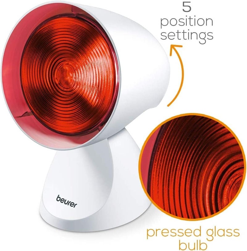 Beurer IL21 Infrared Heat Lamp Warm and soothing infrared light Helps ease muscle aches and joint stiffness Speed recovery from the common cold Improve complexion With 5 angles of inclinatio - Image 5