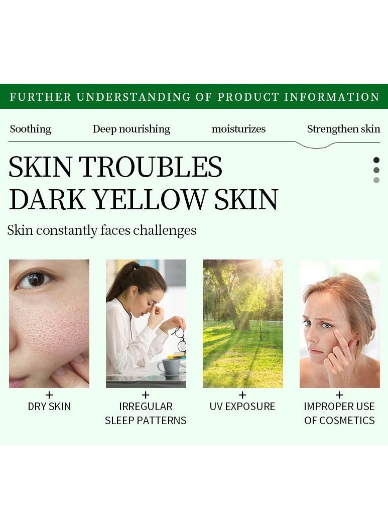 Kormesic 2pcs جلوتاثيون الألوة فيرا كريم-100g مشرق ومهدئ كريم الوجه - Image 3