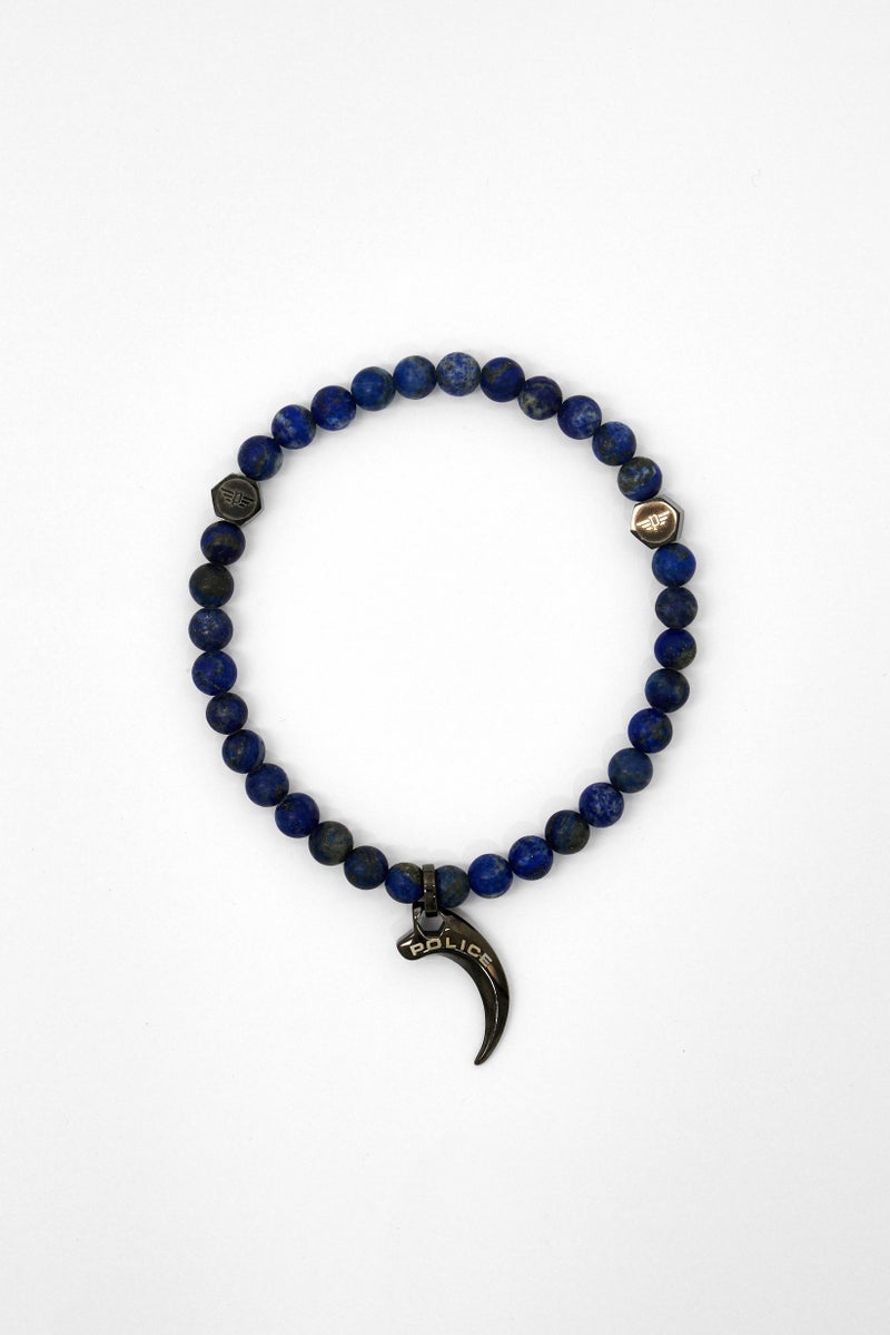 POLICE Men Beaded Fashionable Bracelet, Blue - Image 4