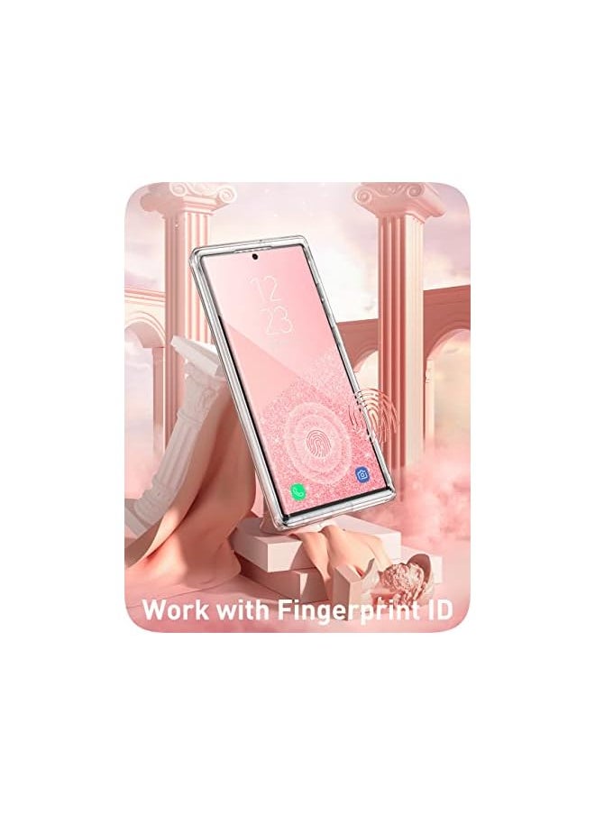 I-blason Cosmo Series for Samsung Galaxy S23 Ultra Case 6.8" (2023 Release), [Fingerprint ID Compatible] Slim Full-Body Stylish Protective Case with Built-in Screen Protector (Love Heart)  - Image 3