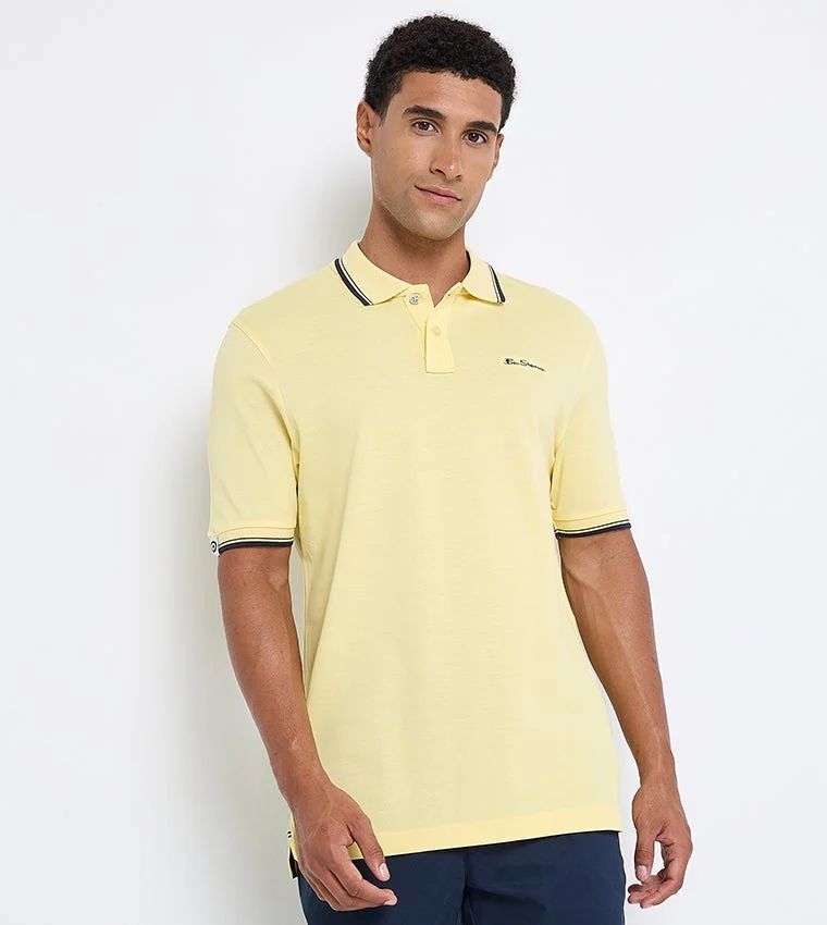 بين شيرمان Ben Sherman Men's Short Sleeve Solid Polo Tees