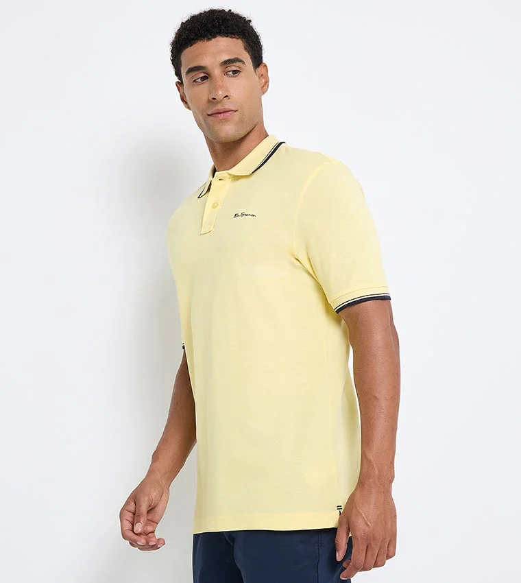 بين شيرمان Ben Sherman Men's Short Sleeve Solid Polo Tees