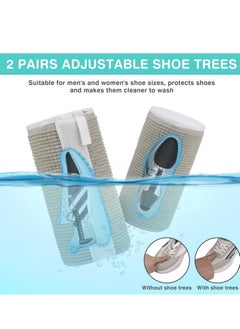 SYOSI Shoe Washing Machine Bag,2 Pairs Adjustable Shoe Trees,Inside 10000+ Fluffy Fibers Keep 360° Cleaning,Upgrade Durable Zipper,Reusable Shoe Laundry Bag for any Machine Washable Shoes  - Image 3