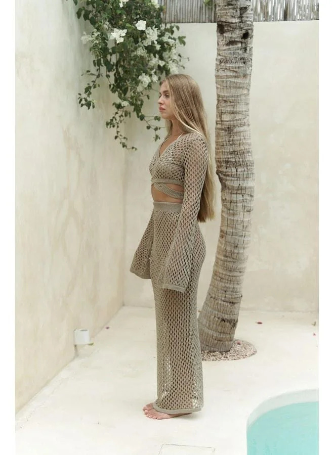 Bohemai  Anse Button Detail Vizon Knit Set. for Women | Best Price UAE