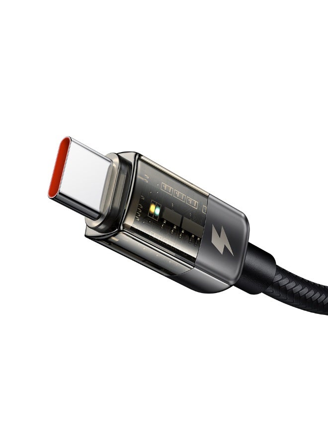 مكدودو كابل شحن شفاف تايب-سي بقوة 6 أمبير وطول 1.8 متر | شحن فائق السرعة مع خاصية الإيقاف التلقائي - Image 2