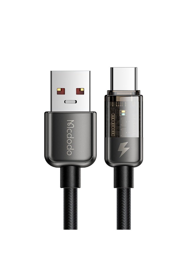 مكدودو كابل شحن شفاف تايب-سي بقوة 6 أمبير وطول 1.8 متر | شحن فائق السرعة مع خاصية الإيقاف التلقائي - Image 4