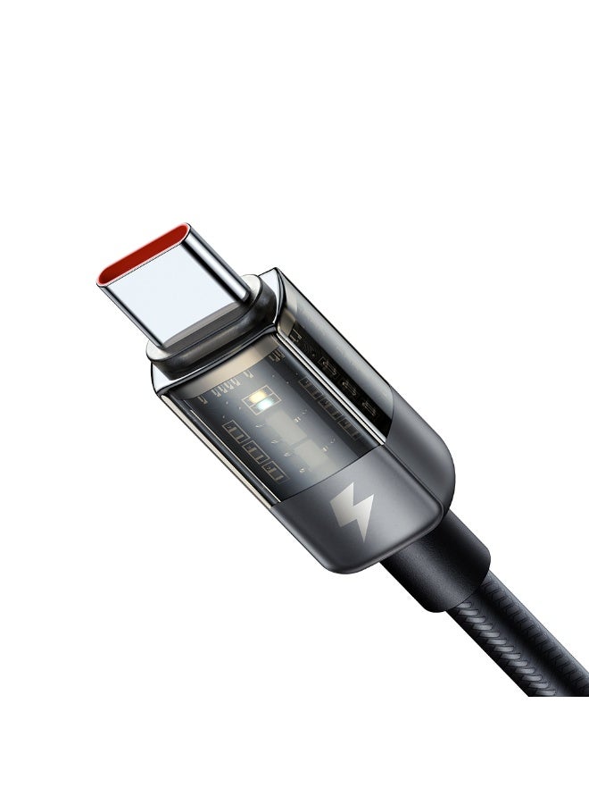 مكدودو كابل شحن شفاف تايب-سي بقوة 6 أمبير وطول 1.8 متر | شحن فائق السرعة مع خاصية الإيقاف التلقائي - Image 3