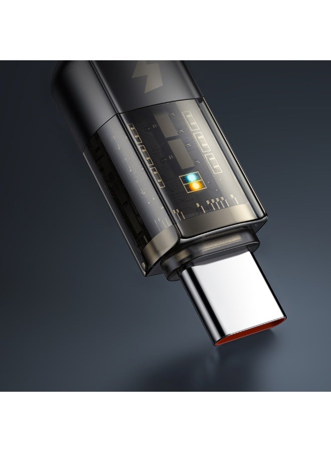 مكدودو كابل شحن شفاف تايب-سي بقوة 6 أمبير وطول 1.8 متر | شحن فائق السرعة مع خاصية الإيقاف التلقائي - Image 5