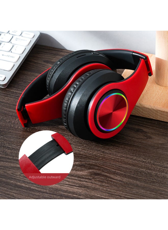 HongSheng New B39 Luminous Wireless Headset Headband Call Folding Card Headset Bluetooth Headset - Image 2