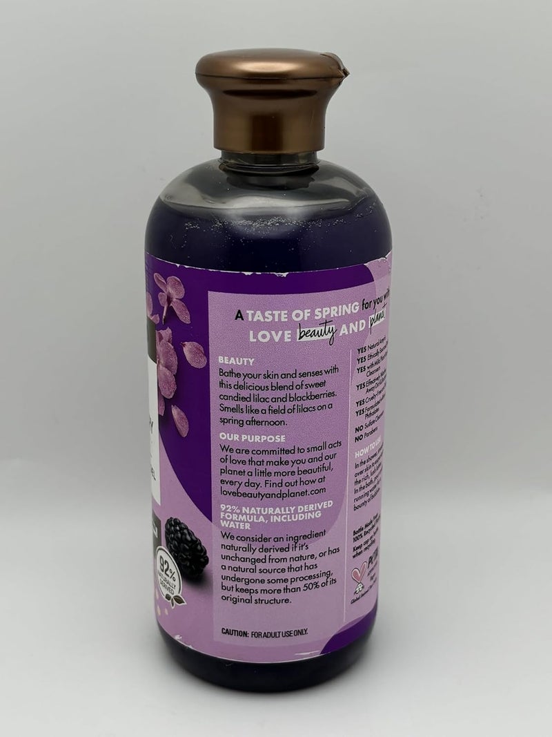 Beloved Candied Lilac Bllackberry Shower Bath Gel with Essential Oils Vegan Formula 118 Fl Oz - Image 2
