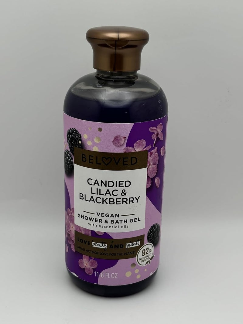 Beloved Candied Lilac Bllackberry Shower Bath Gel with Essential Oils Vegan Formula 118 Fl Oz - Image 1