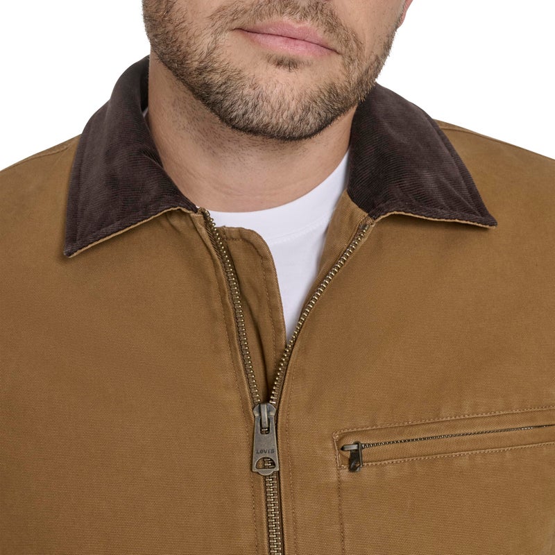 Levi's Men's Cotton Depot Jacket with Corduroy Collar, Worker Brown, X-Large - Image 2