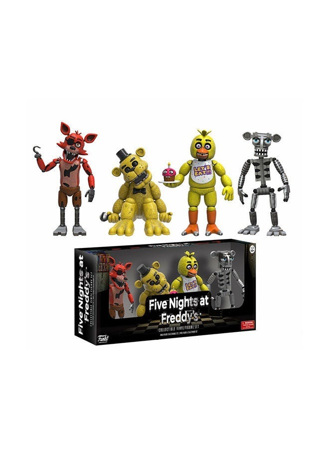فايف نايتس أت فريديز طقم مجسمات قابلة للتجميع لشخصيات من لعبة الفيديو Five Nights at Freddy's) بتصميم واقعي للأطفال 4 قطع 5.08 x 5.08سم - Image 1