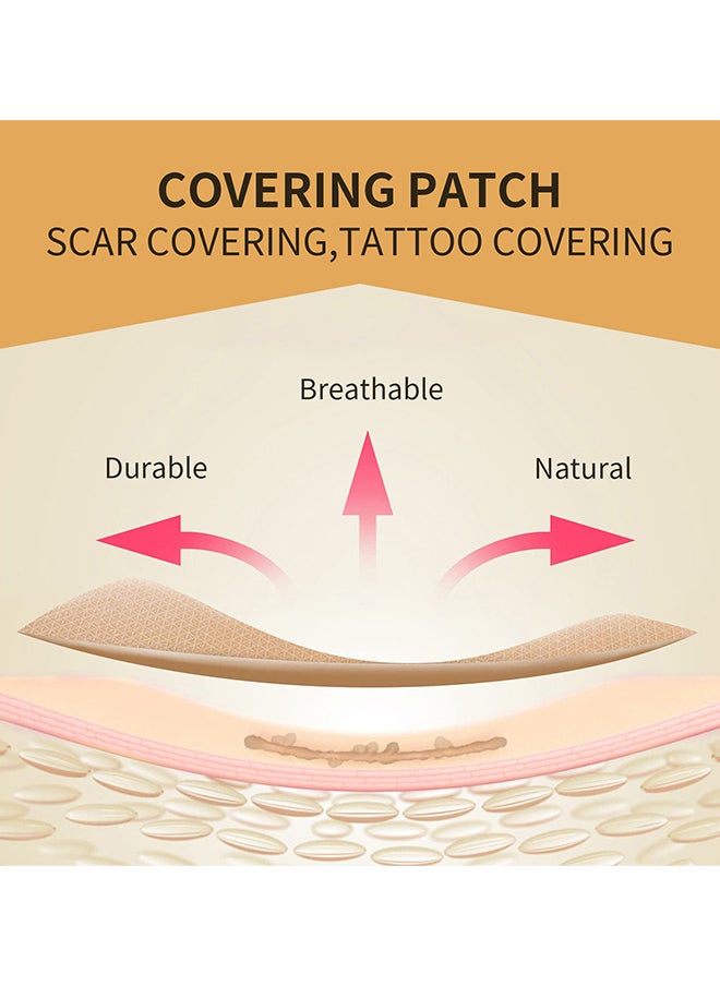 Jaysuing Tattoo Covering Up Sticker Ultra Thin Patch, Tattoo Concealing Tape Breathable And Waterproof Skin Concealing Tape Tattoo Flaw Conceal Sticker Patch Scar Cover Sticker (6PCS Skin Primary Color)  - Image 5