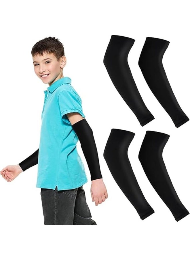 2 زوج من أكمام الأطفال لحماية من أشعة الشمس UV أكمام كرة السلة للأولاد والبنات أكمام رياضية للأطفال - Image 1