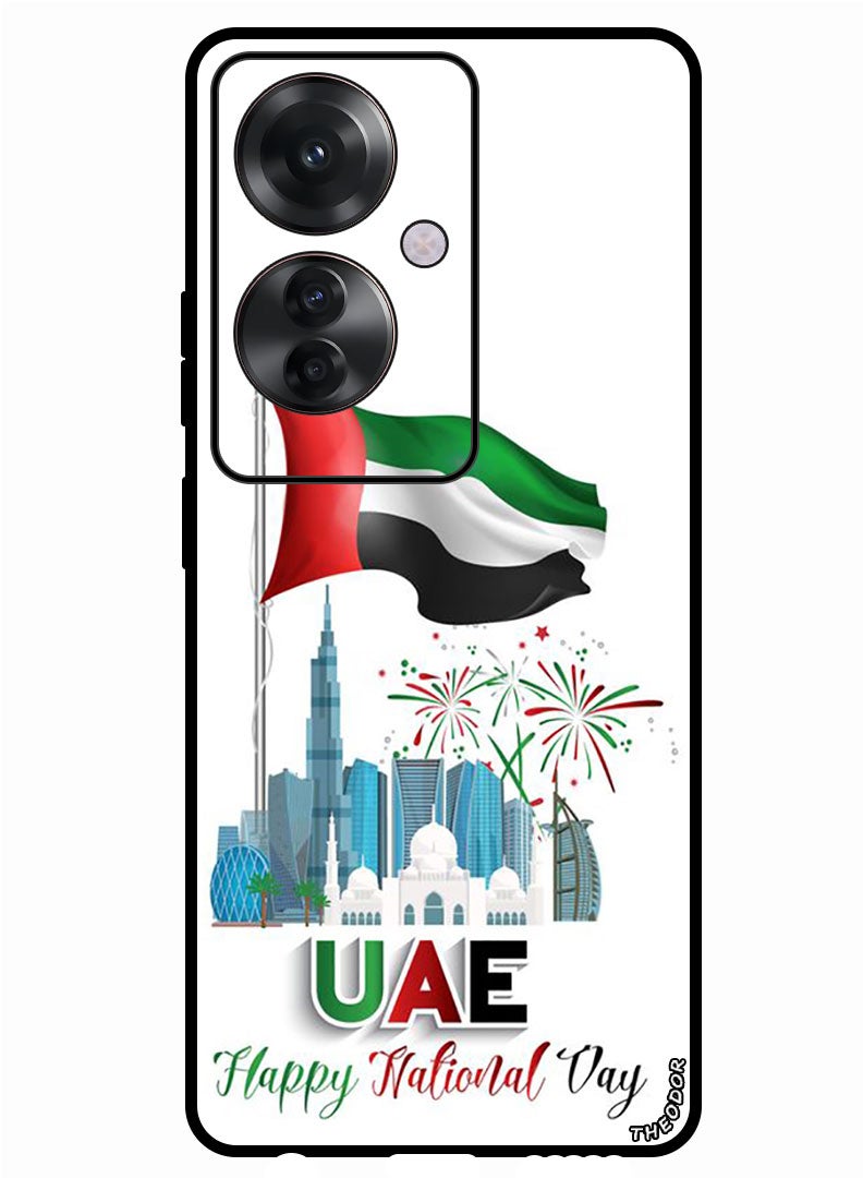 Theodor Protective Case Anti Scratch Shock Proof Bumper Cover For Oppo Reno 11F Uae National Day - Image 1