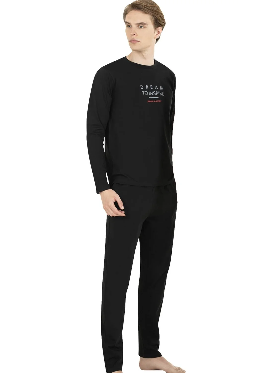 بيير كاردان Long Sleeve Round Neck Combed Cotton Men's Pajama Set