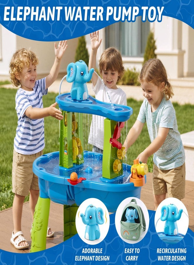 HYES Water Table Pump, Rechargeable Cordless Pump with Magnetic, Elephant Water Pump Continuous Flow, Non-Stop Summer Outdoor Outside Backyard Fun Toys Gifts for Toddlers Kids, Blue - Image 5