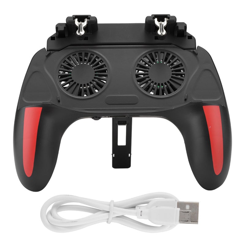 Smartphone Gamepad with 2500mAh Battery Fast Heat Dissipation Game Auxiliary Key - Continuous Cooling Dual Fans Ergonomic Handle for 4.7-6.0 Inch Phones - Image 1