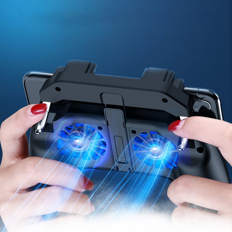 Smartphone Gamepad with 2500mAh Battery Fast Heat Dissipation Game Auxiliary Key - Continuous Cooling Dual Fans Ergonomic Handle for 4.7-6.0 Inch Phones - Image 5
