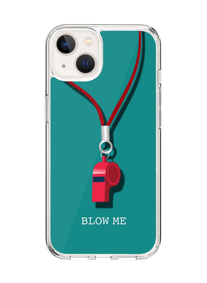 Stylizedd Classic Clear Case for Apple iPhone 15 Hybrid Soft Case Flexible Edges Anti Drop TPU PC Gel Thin Transparent Cover [ Designed for Apple iPhone 15 ] - Blow Me Full Print - Image 1