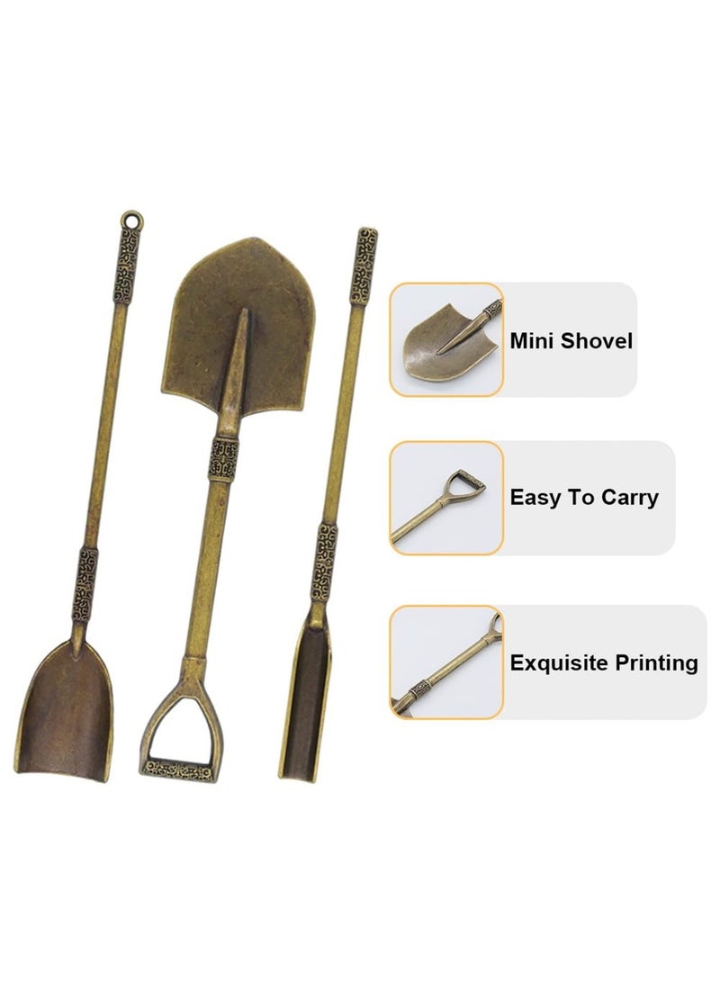 Mini Garden Tools Set 6 Pcs – Miniature Decorative Shovel Hoe Rake Pickaxe Spade Soil Scoop for DIY Crafts, Fairy Garden and Mini Landscaping - Image 5